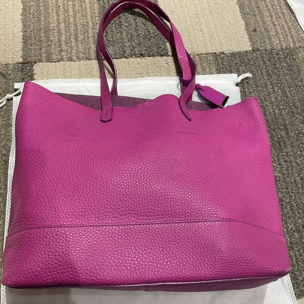 Cole Haan Women's Casual Fuchsia Leather Tote Bag